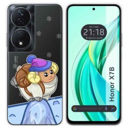 Funda Silicona Transparente para Huawei Honor X7b diseño Cabra Dibujos