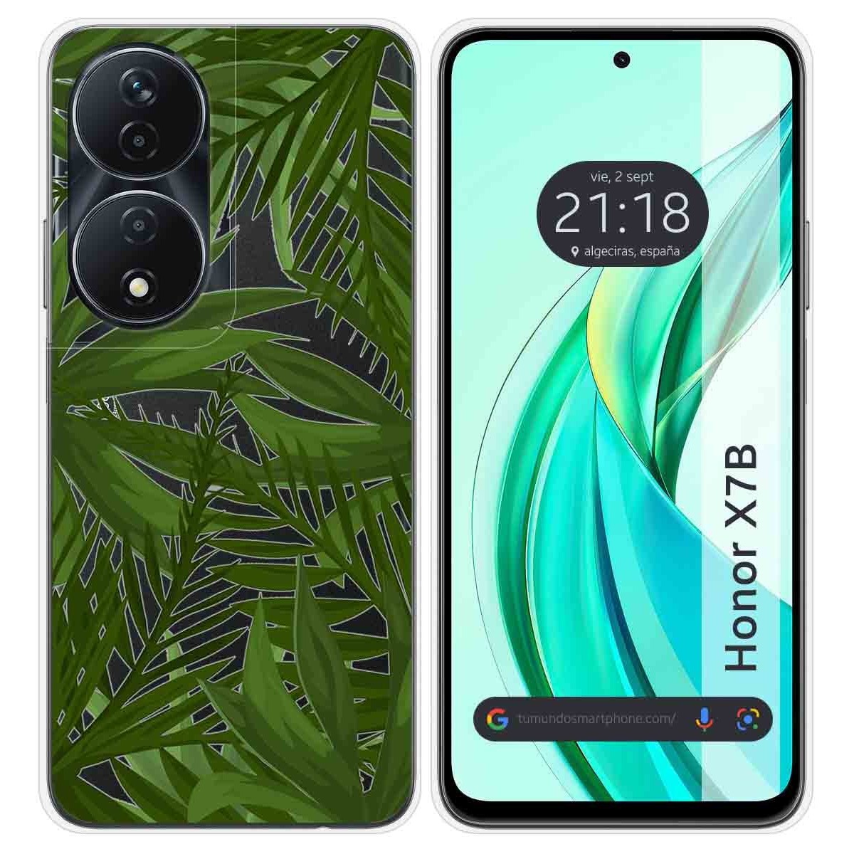 Funda Silicona Transparente para Huawei Honor X7b diseño Jungla Dibujos