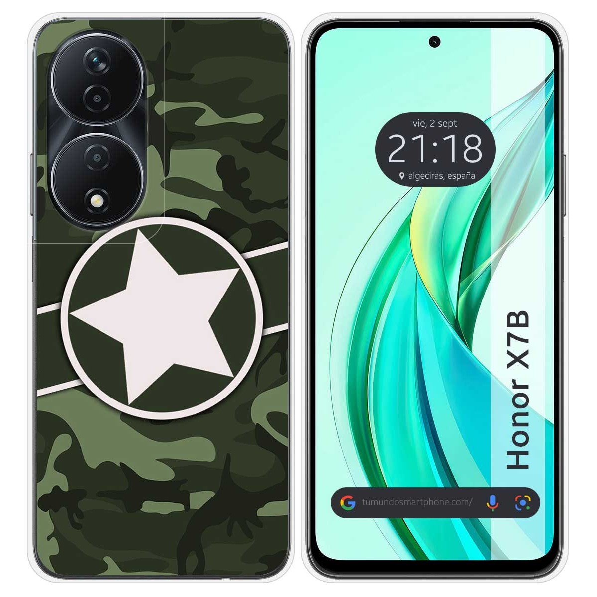 Funda Silicona para Huawei Honor X7b diseño Camuflaje 01 Dibujos