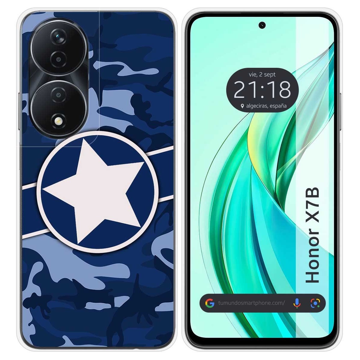 Funda Silicona para Huawei Honor X7b diseño Camuflaje 03 Dibujos