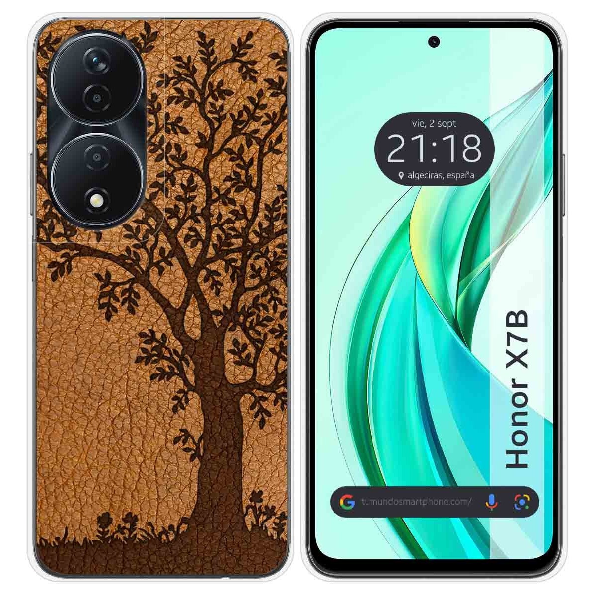 Funda Silicona para Huawei Honor X7b diseño Cuero 03 Dibujos