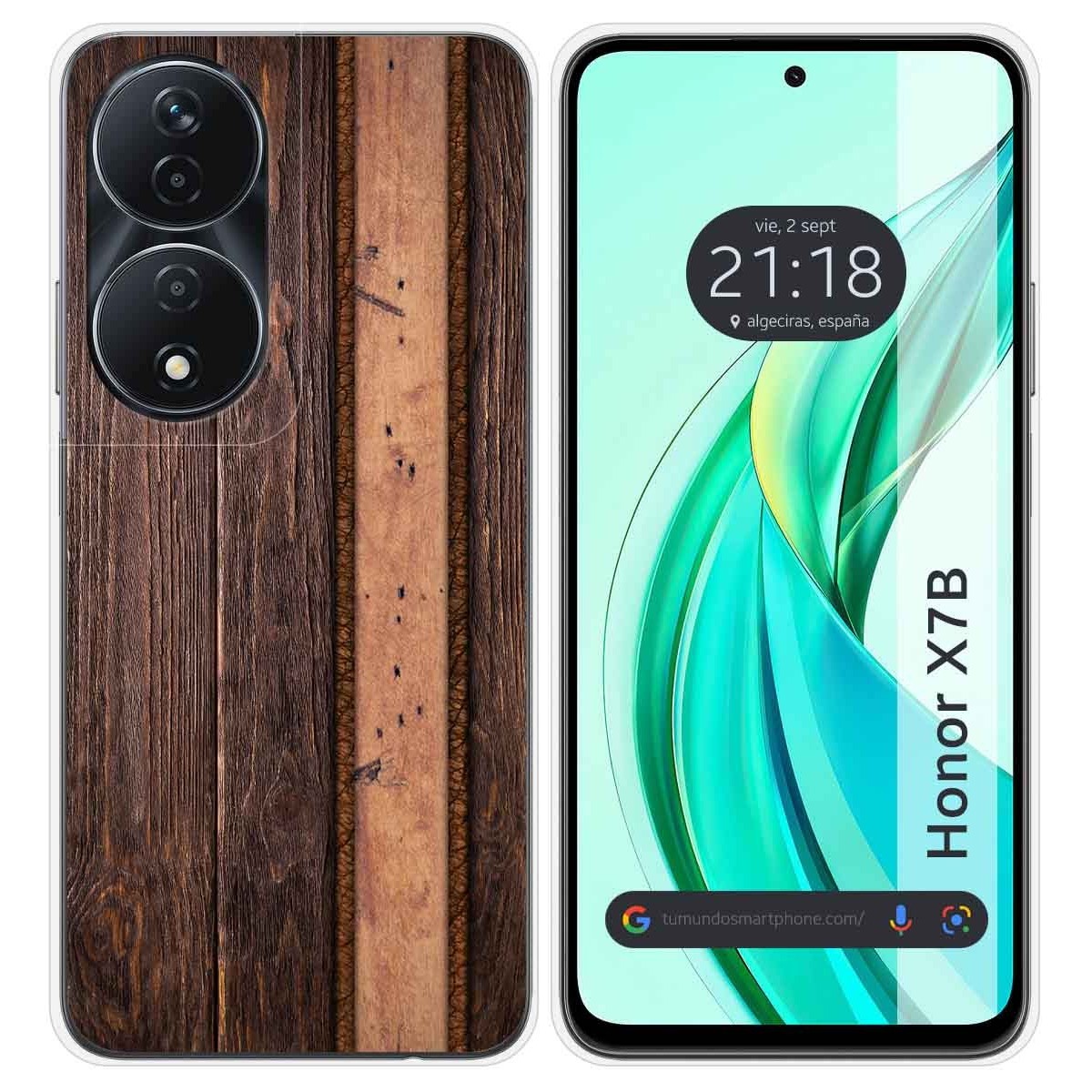 Funda Silicona para Huawei Honor X7b diseño Madera 05 Dibujos