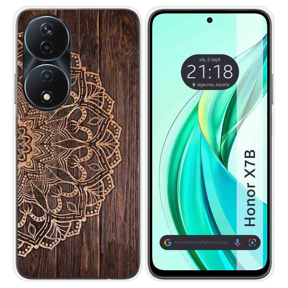 Funda Silicona para Huawei Honor X7b diseño Madera 06 Dibujos