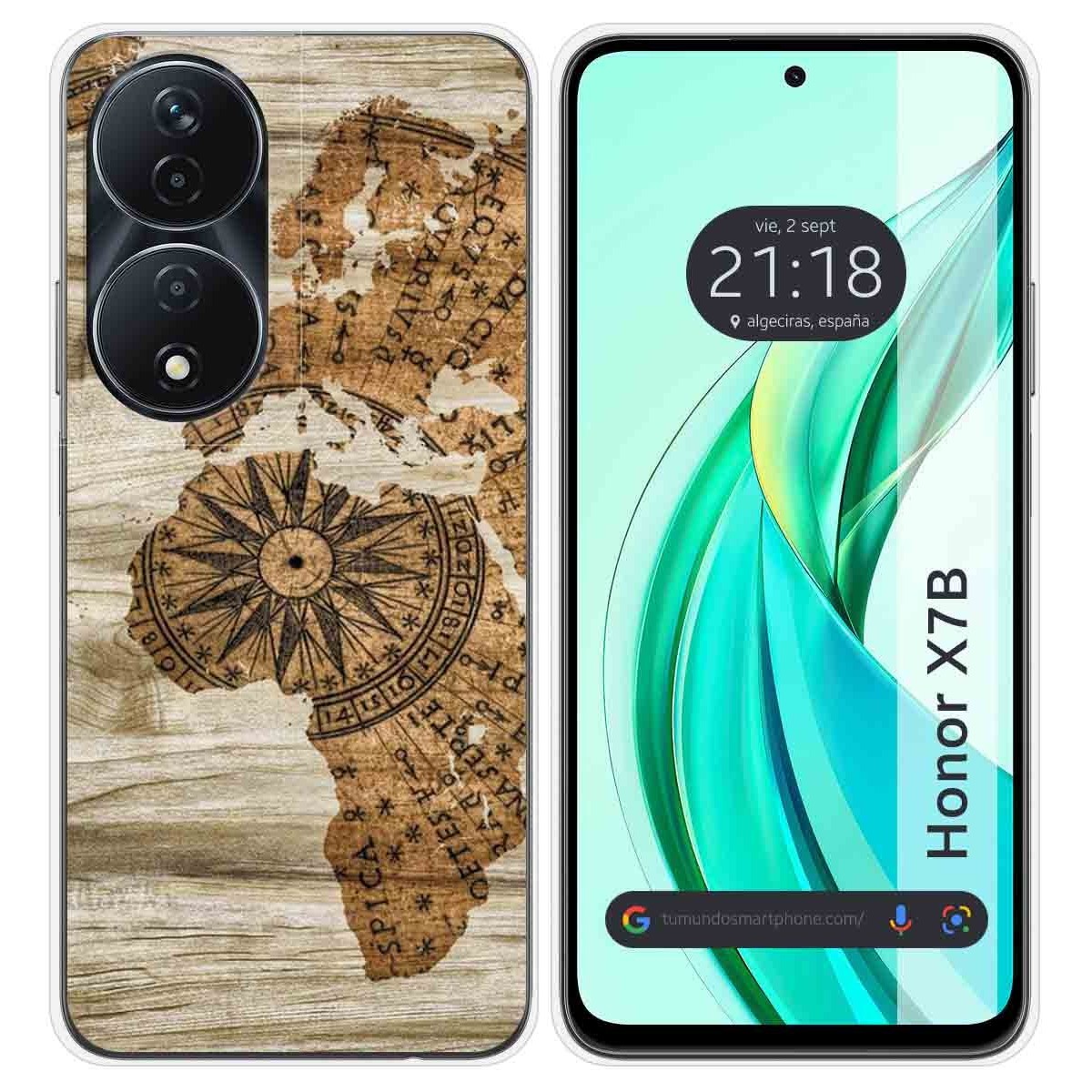 Funda Silicona para Huawei Honor X7b diseño Madera 07 Dibujos