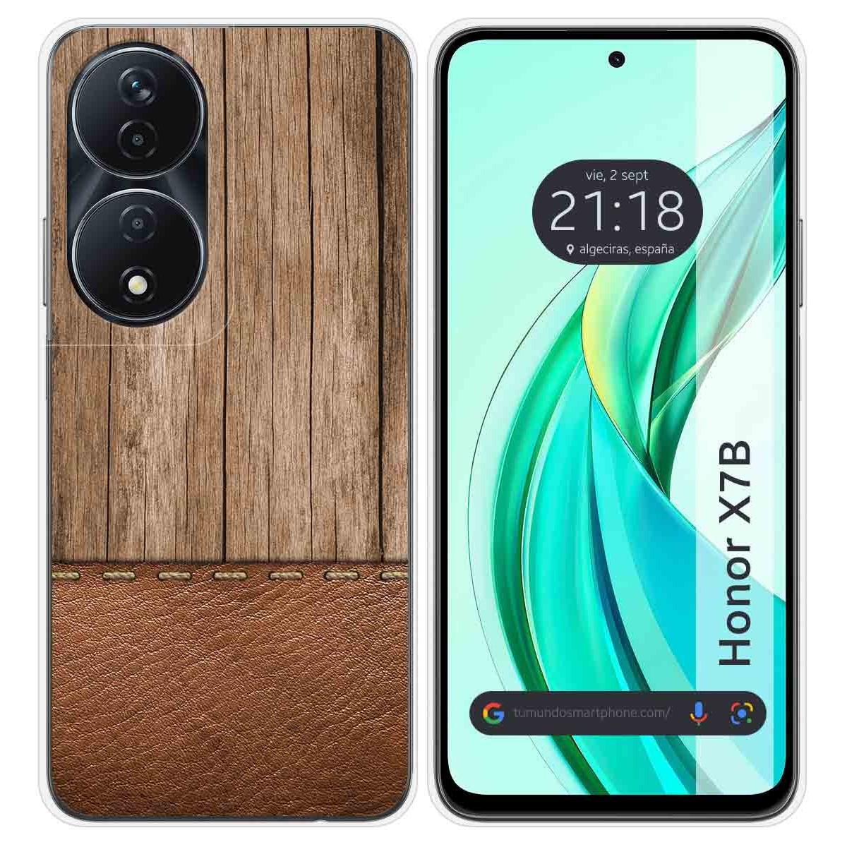 Funda Silicona para Huawei Honor X7b diseño Madera 09 Dibujos