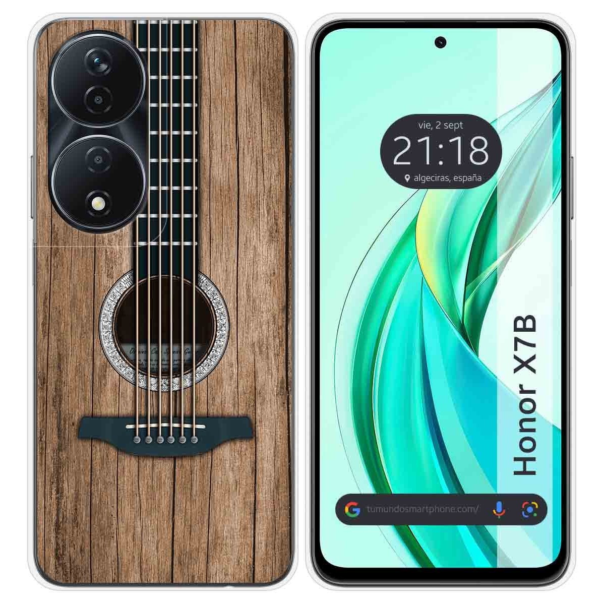 Funda Silicona para Huawei Honor X7b diseño Madera 11 Dibujos