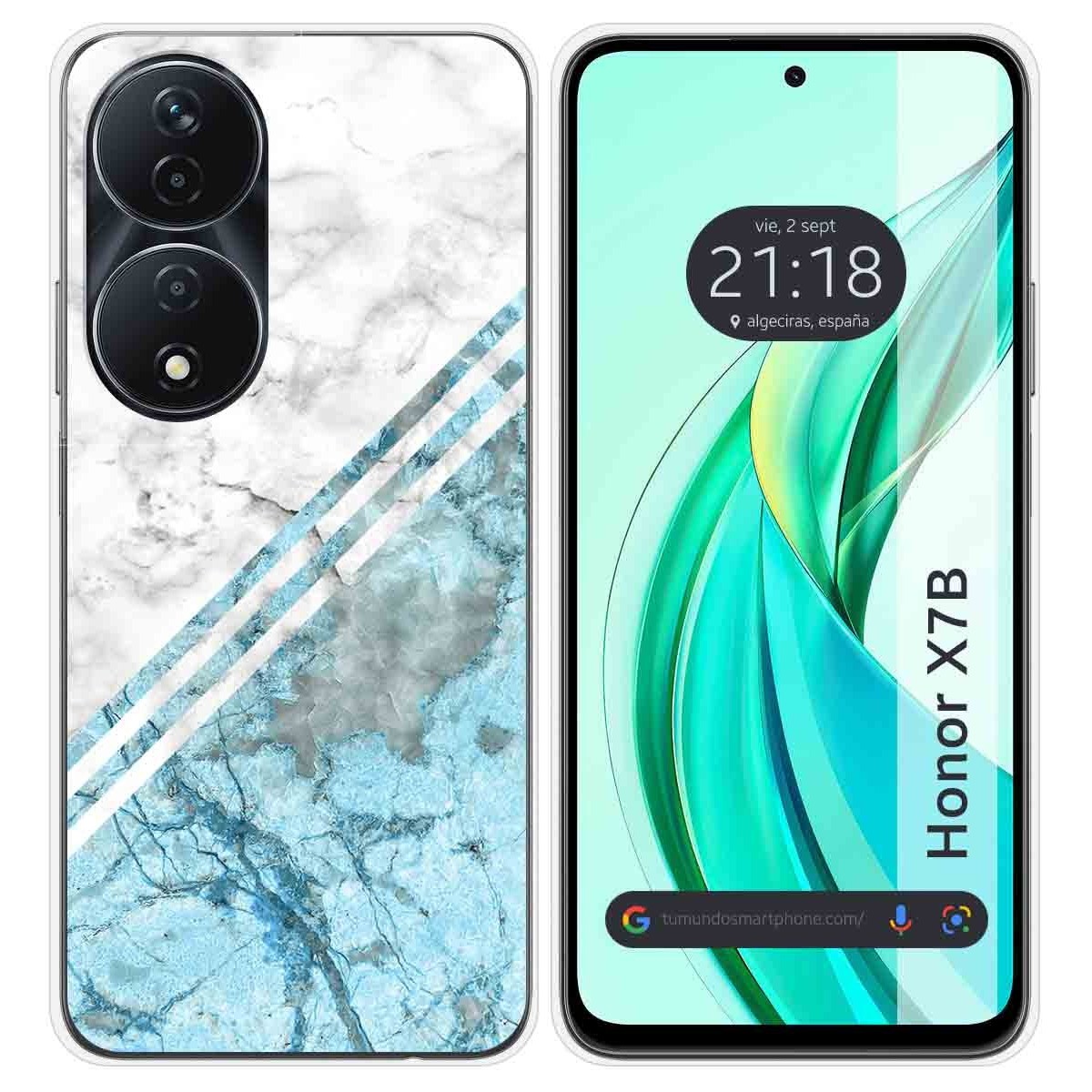 Funda Silicona para Huawei Honor X7b diseño Mármol 02 Dibujos