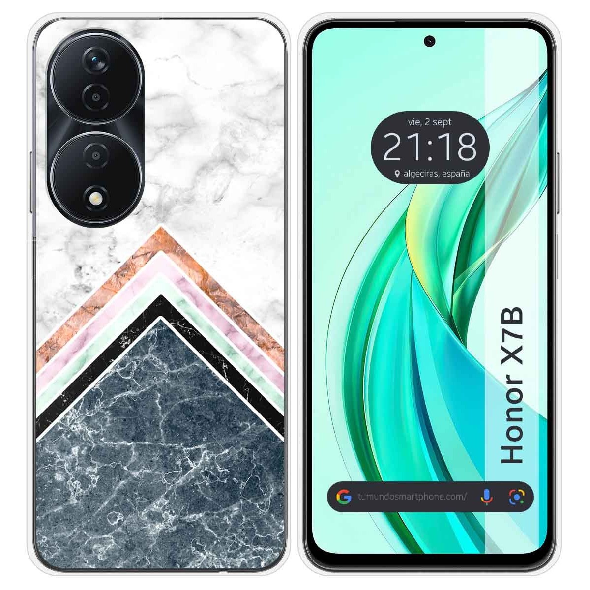 Funda Silicona para Huawei Honor X7b diseño Mármol 05 Dibujos