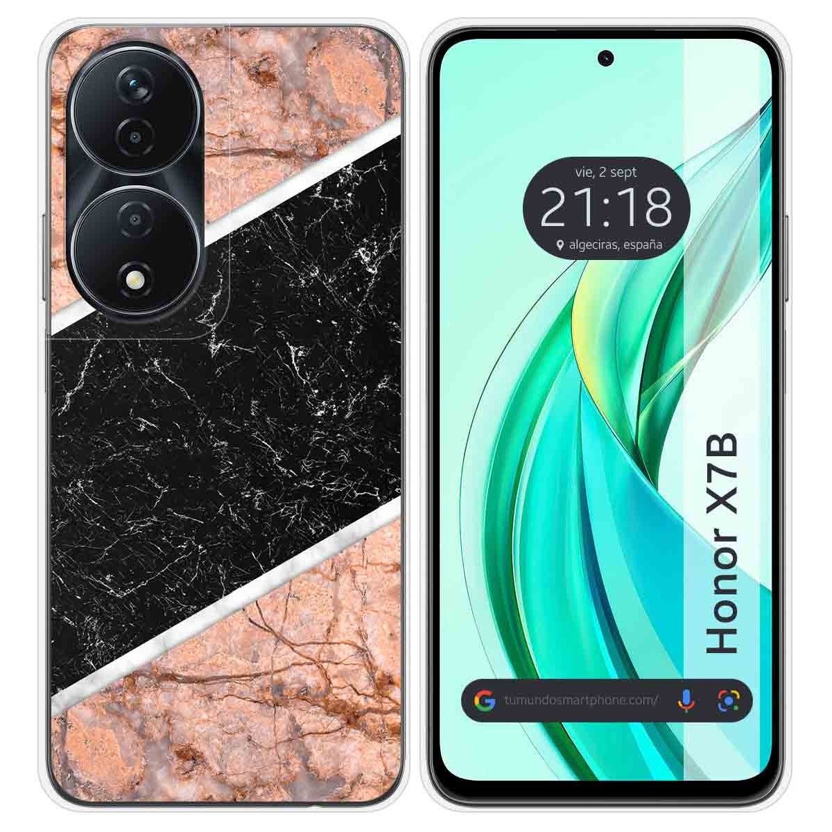 Funda Silicona para Huawei Honor X7b diseño Mármol 07 Dibujos