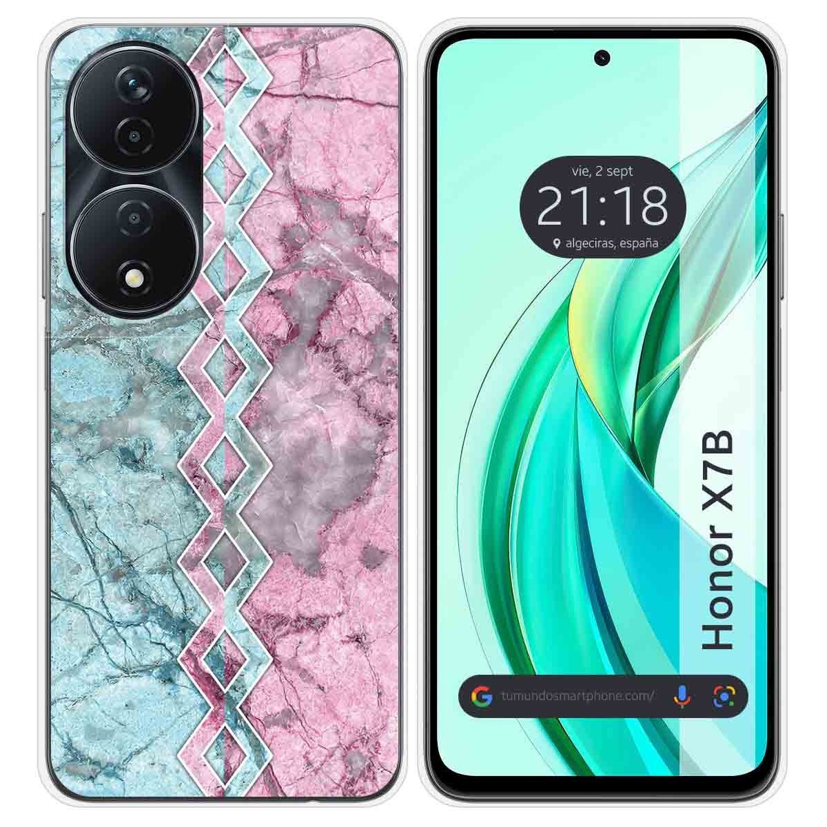 Funda Silicona para Huawei Honor X7b diseño Mármol 08 Dibujos