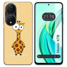 Funda Silicona para Huawei Honor X7b diseño Jirafa Dibujos