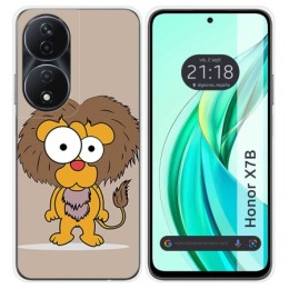 Funda Silicona para Huawei Honor X7b diseño Leon Dibujos