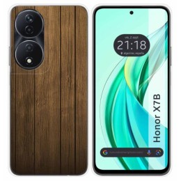 Funda Silicona para Huawei Honor X7b diseño Madera Dibujos