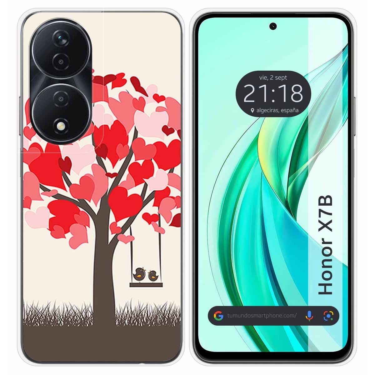 Funda Silicona para Huawei Honor X7b diseño Pajaritos Dibujos