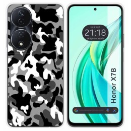 Funda Silicona para Huawei Honor X7b diseño Snow Camuflaje Dibujos