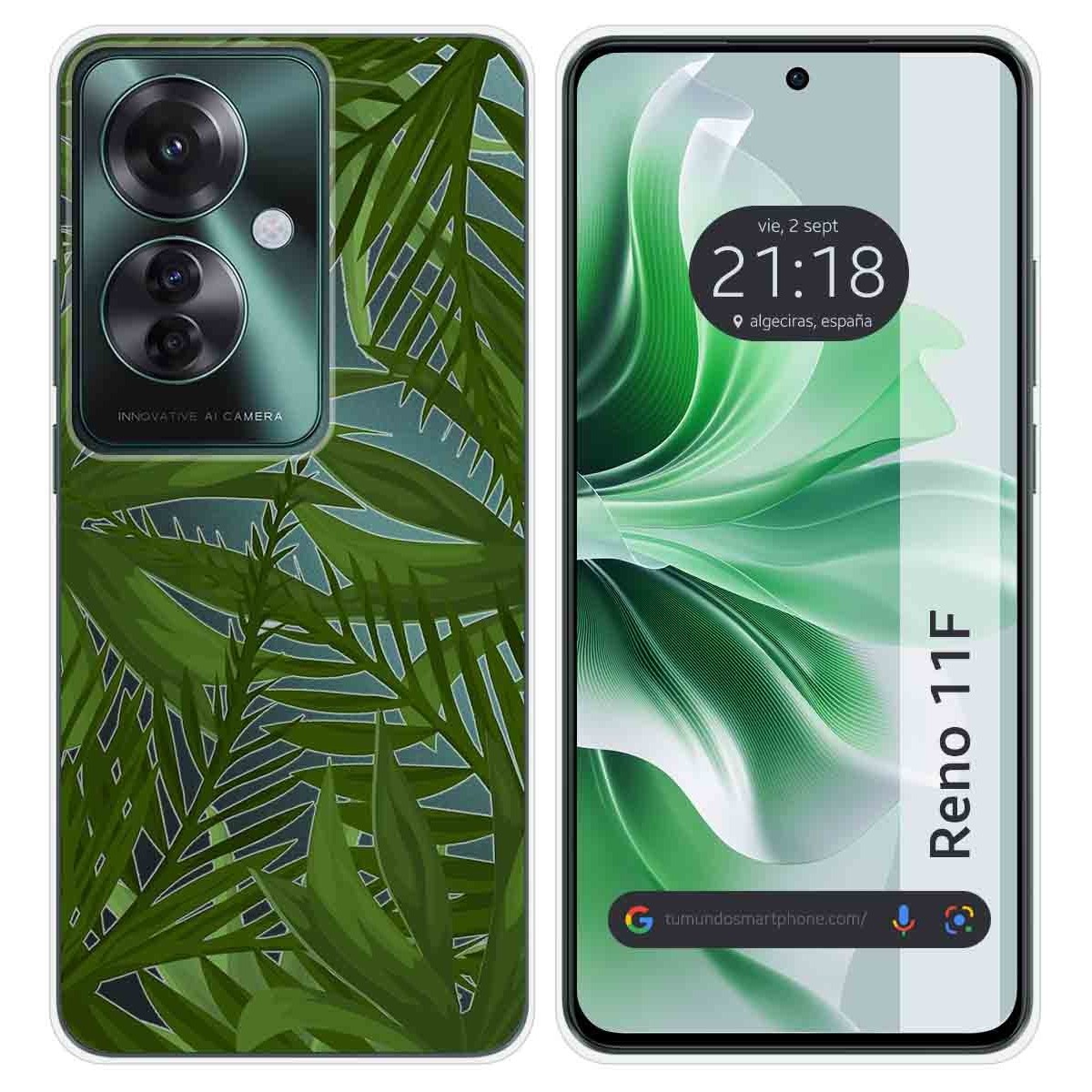 Funda Silicona Transparente para Oppo Reno 11F 5G diseño Jungla Dibujos