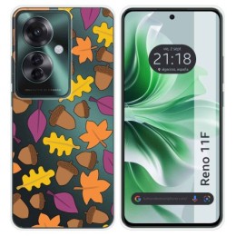 Funda Silicona Transparente para Oppo Reno 11F 5G diseño Otoño Dibujos