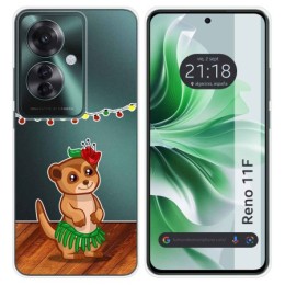 Funda Silicona Transparente para Oppo Reno 11F 5G diseño Suricata Dibujos