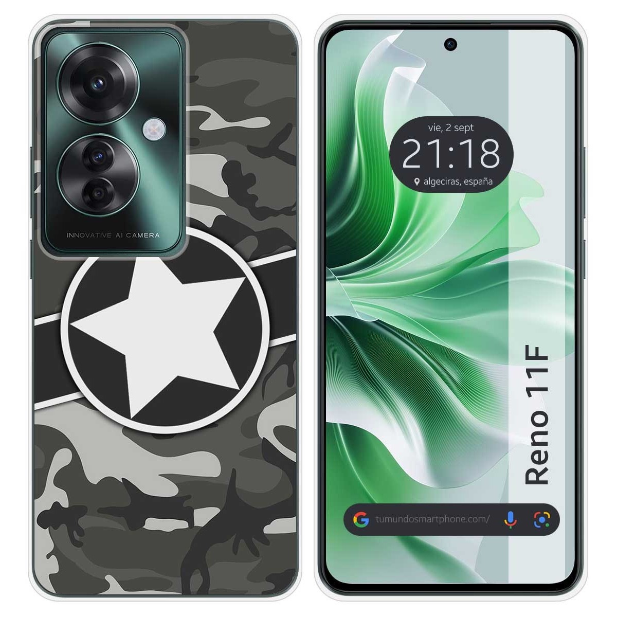 Funda Silicona para Oppo Reno 11F 5G diseño Camuflaje 02 Dibujos