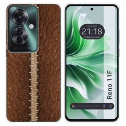 Funda Silicona para Oppo Reno 11F 5G diseño Cuero 01 Dibujos