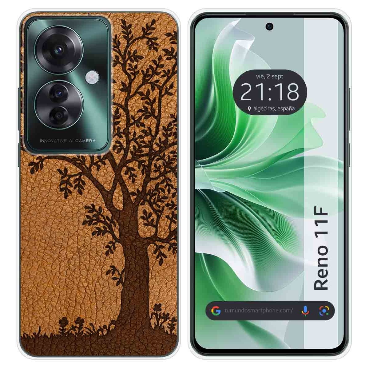 Funda Silicona para Oppo Reno 11F 5G diseño Cuero 03 Dibujos