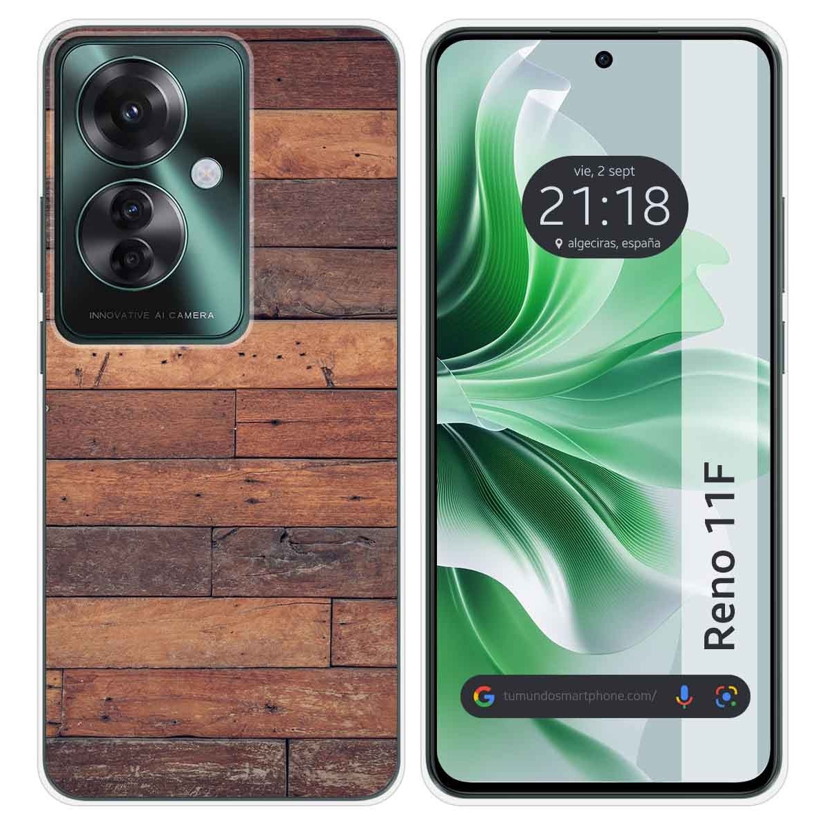 Funda Silicona para Oppo Reno 11F 5G diseño Madera 03 Dibujos