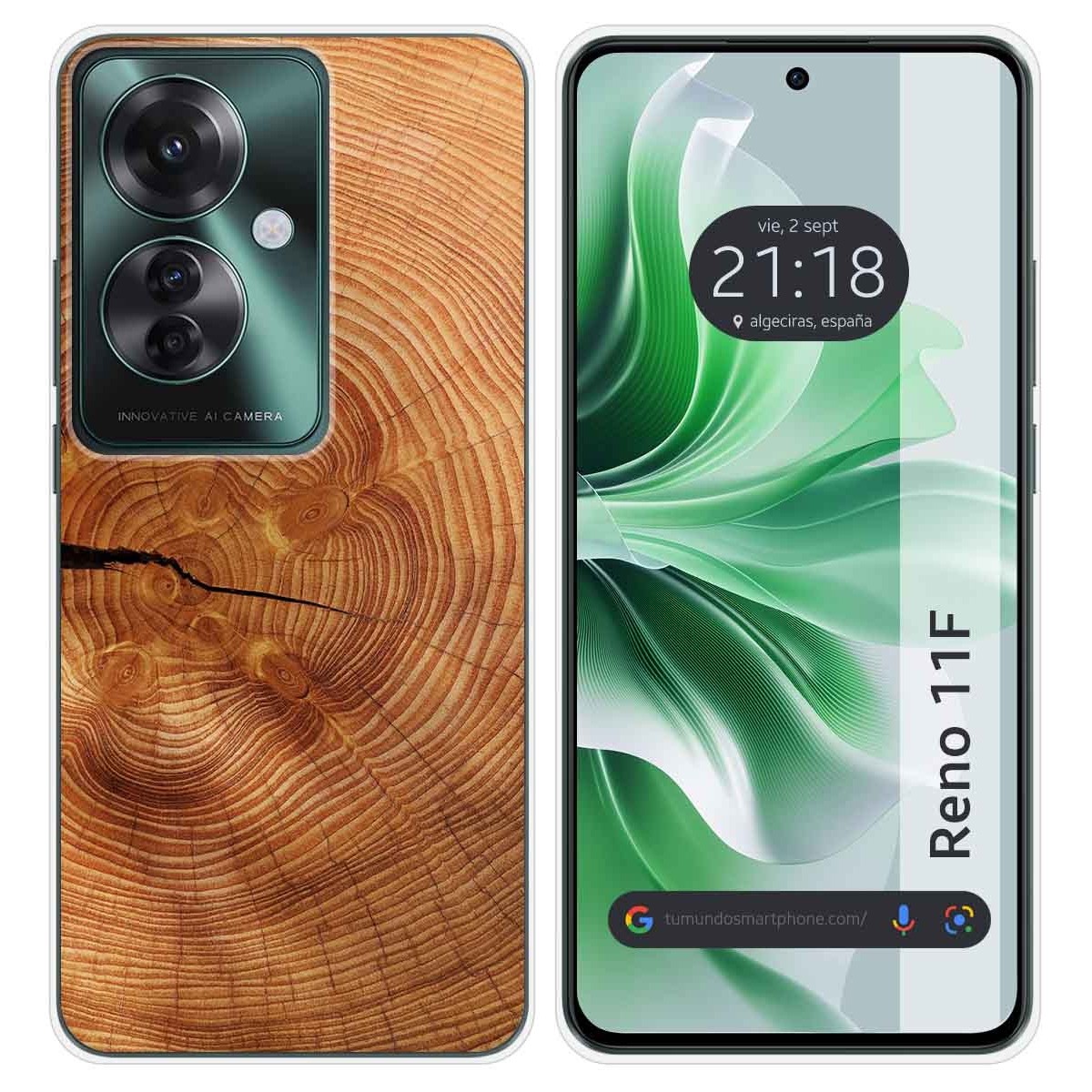 Funda Silicona para Oppo Reno 11F 5G diseño Madera 04 Dibujos