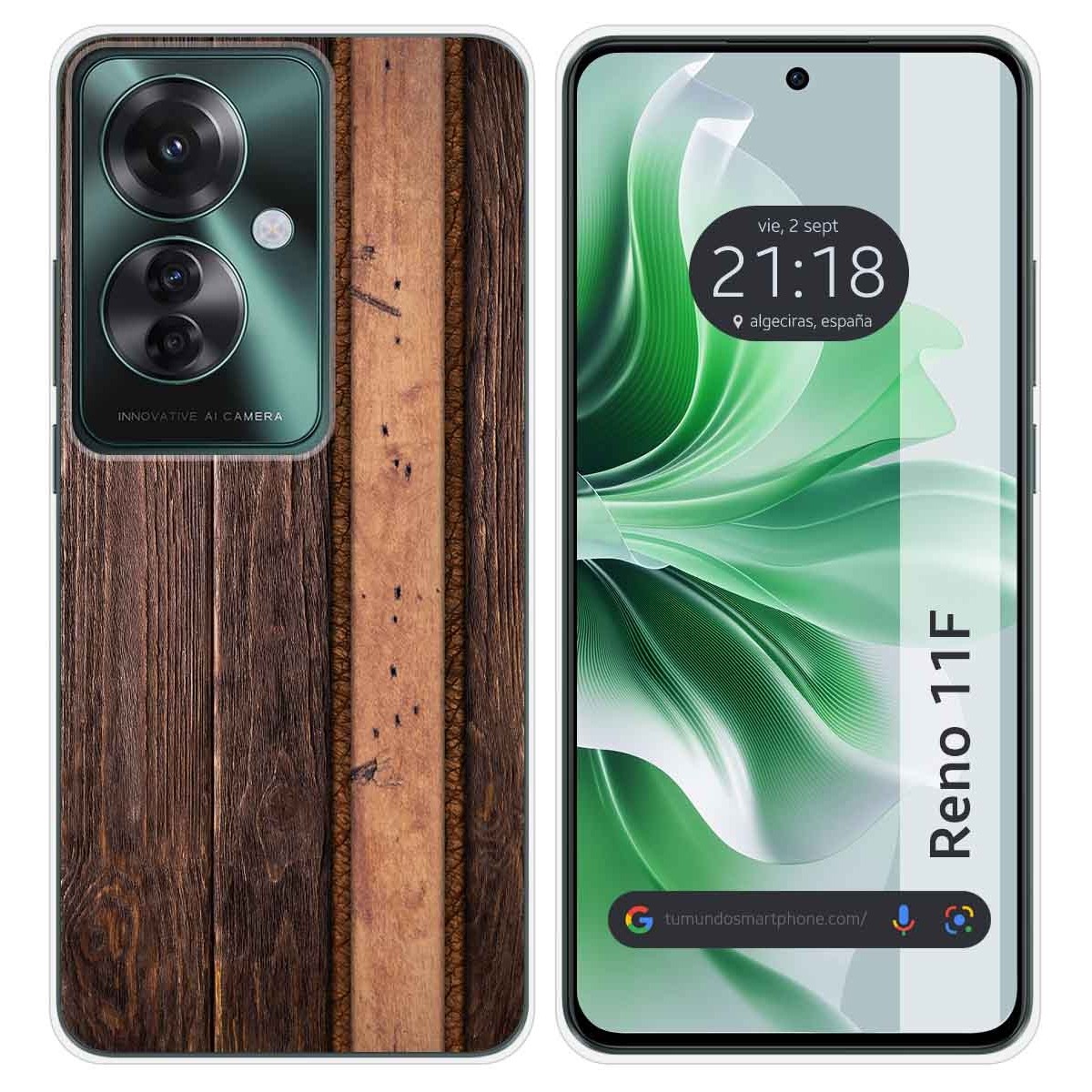 Funda Silicona para Oppo Reno 11F 5G diseño Madera 05 Dibujos