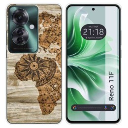 Funda Silicona para Oppo Reno 11F 5G diseño Madera 07 Dibujos