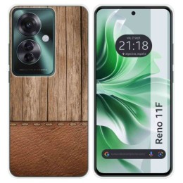 Funda Silicona para Oppo Reno 11F 5G diseño Madera 09 Dibujos