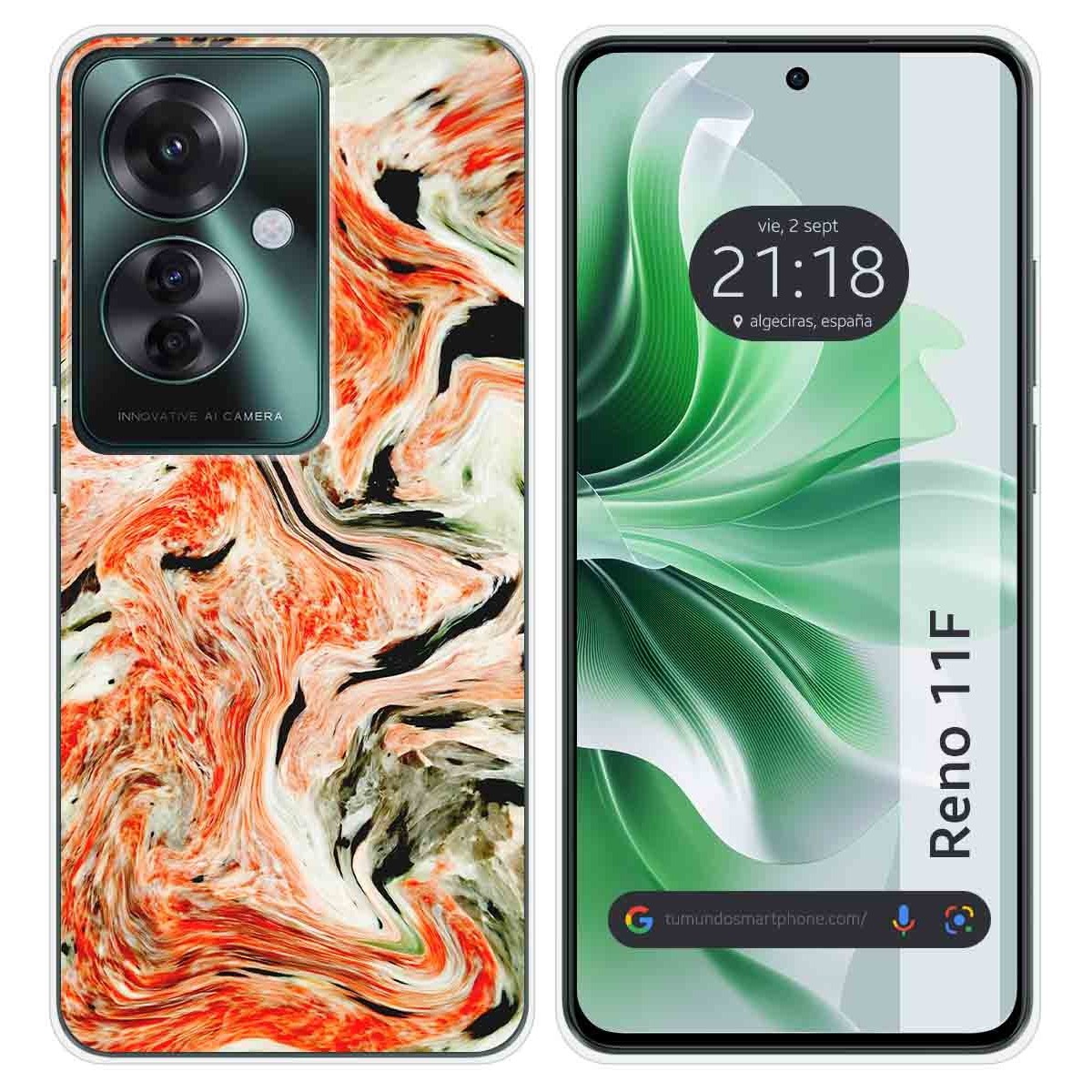 Funda Silicona para Oppo Reno 11F 5G diseño Mármol 12 Dibujos