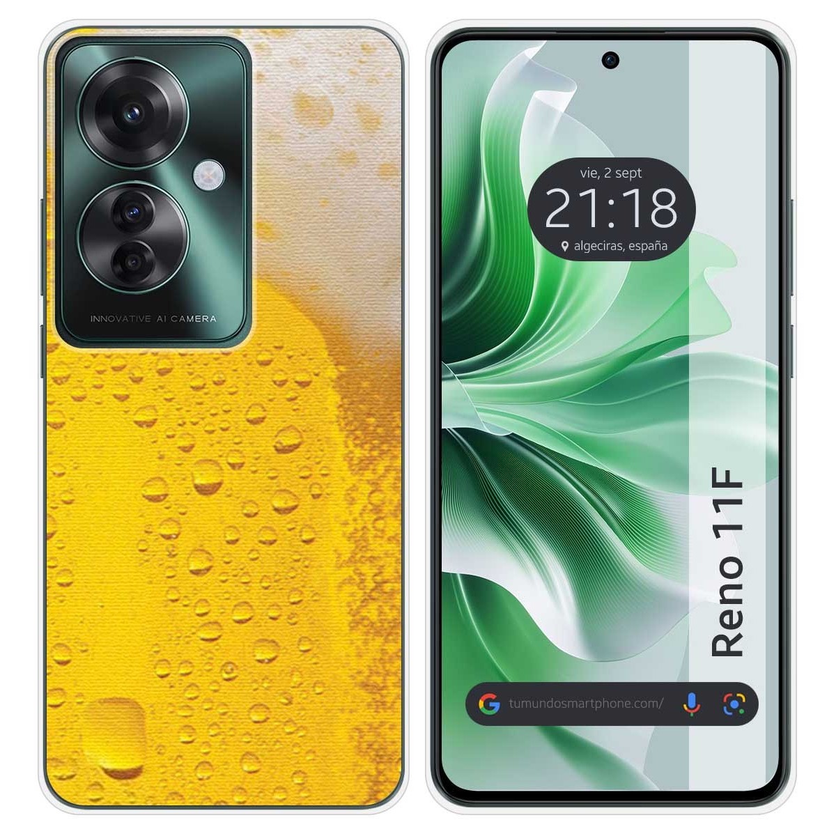 Funda Silicona para Oppo Reno 11F 5G diseño Cerveza Dibujos