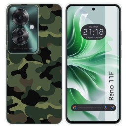 Funda Silicona para Oppo Reno 11F 5G diseño Camuflaje Dibujos