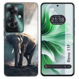 Funda Silicona para Oppo Reno 11F 5G diseño Elefante Dibujos