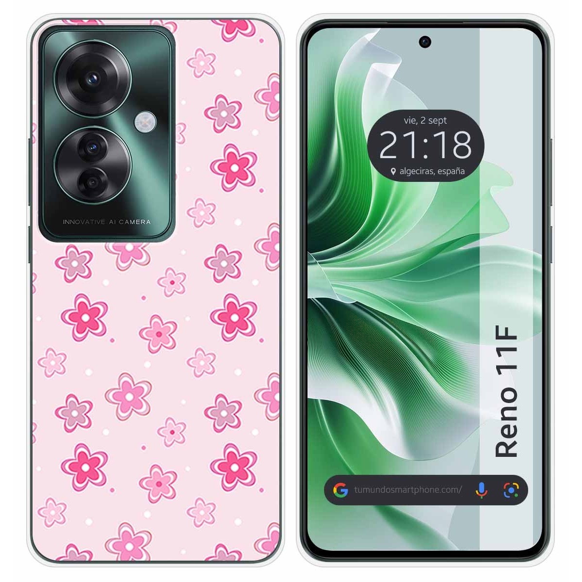 Funda Silicona para Oppo Reno 11F 5G diseño Flores Dibujos