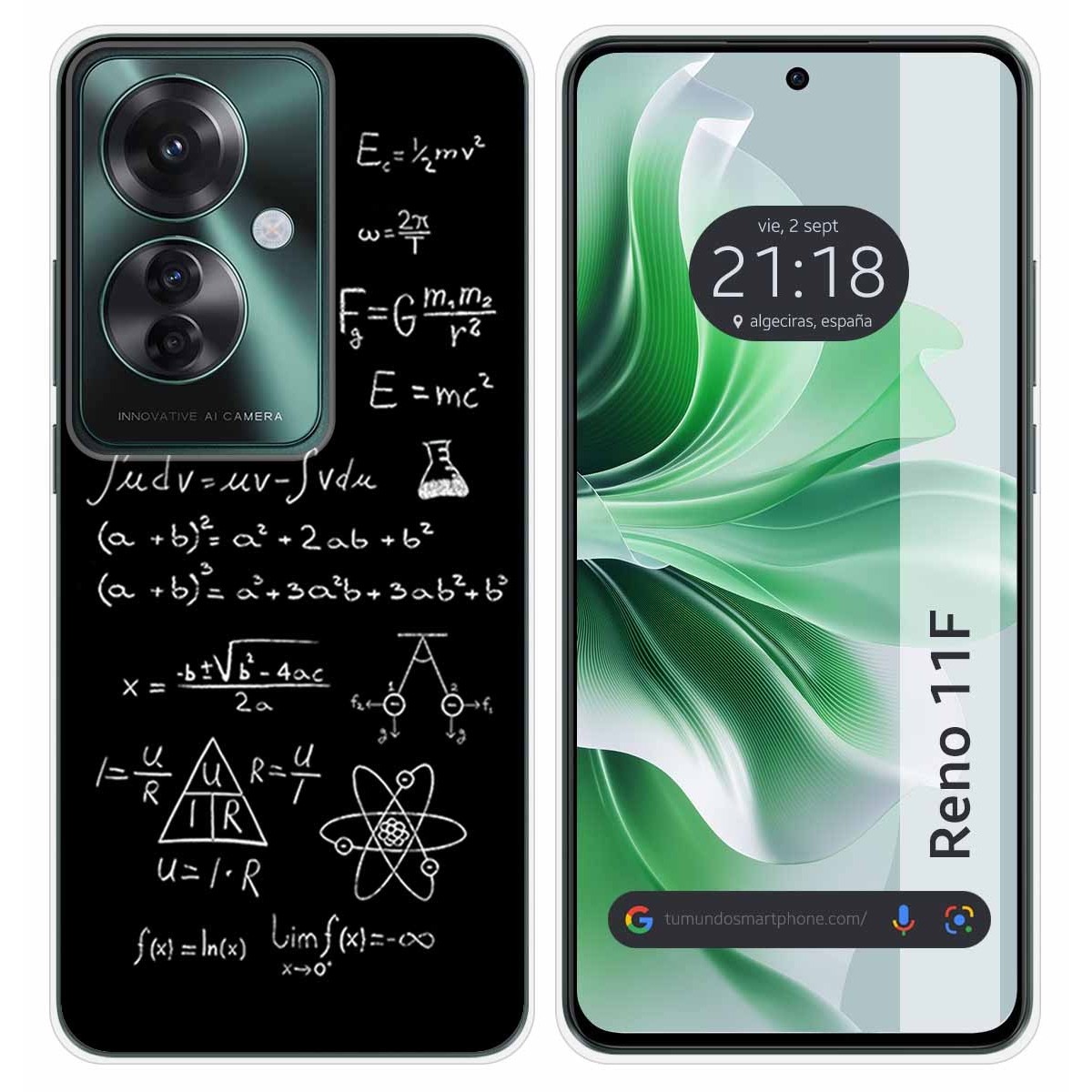 Funda Silicona para Oppo Reno 11F 5G diseño Formulas Dibujos