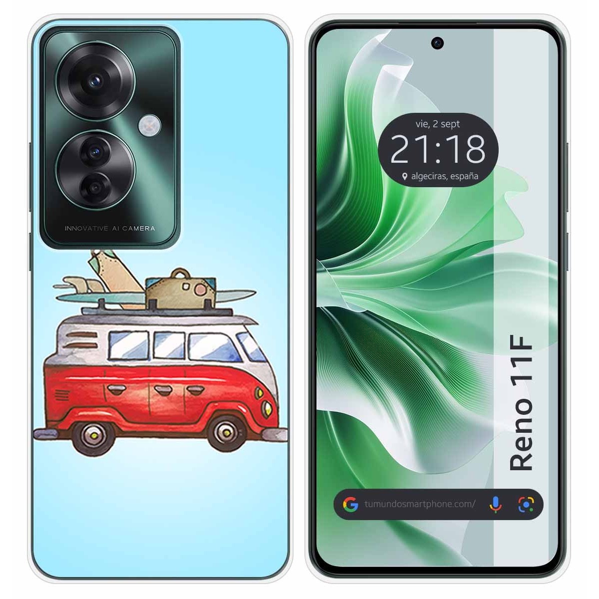 Funda Silicona para Oppo Reno 11F 5G diseño Furgoneta Dibujos