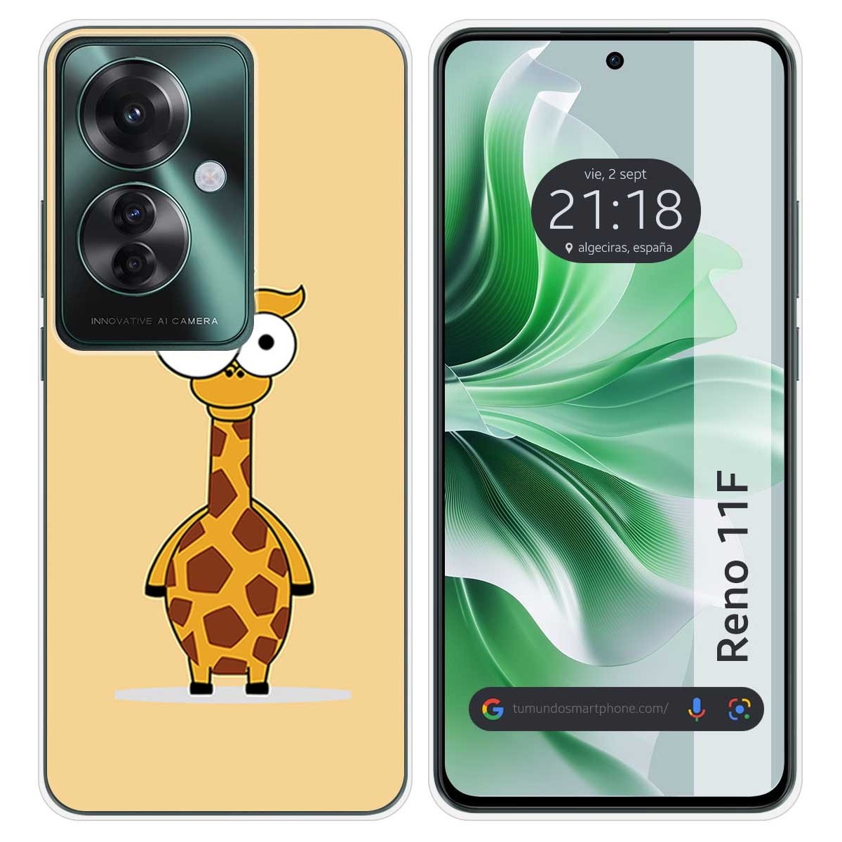 Funda Silicona para Oppo Reno 11F 5G diseño Jirafa Dibujos