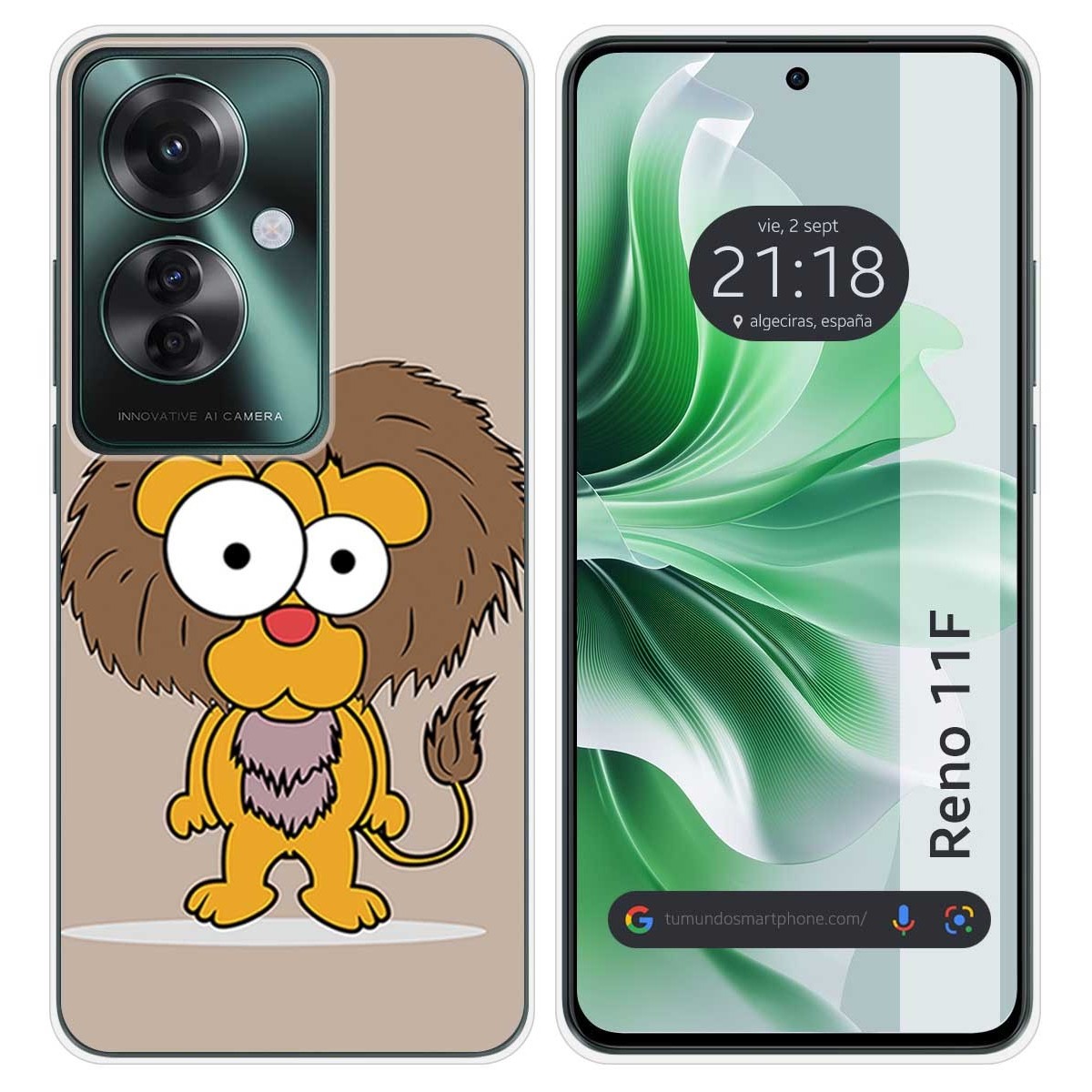 Funda Silicona para Oppo Reno 11F 5G diseño Leon Dibujos