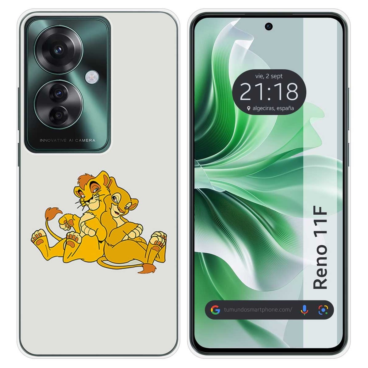 Funda Silicona para Oppo Reno 11F 5G diseño Leones Dibujos