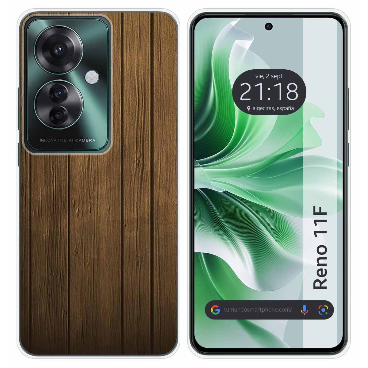 Funda Silicona para Oppo Reno 11F 5G diseño Madera Dibujos