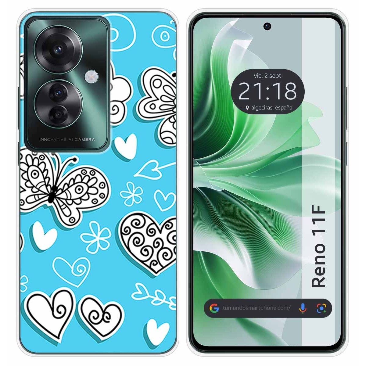 Funda Silicona para Oppo Reno 11F 5G diseño Mariposas Dibujos