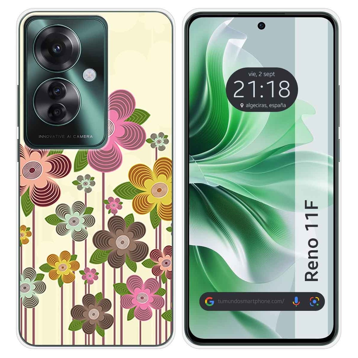 Funda Silicona para Oppo Reno 11F 5G diseño Primavera En Flor Dibujos