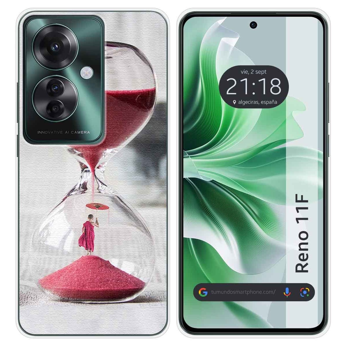 Funda Silicona para Oppo Reno 11F 5G diseño Reloj Dibujos