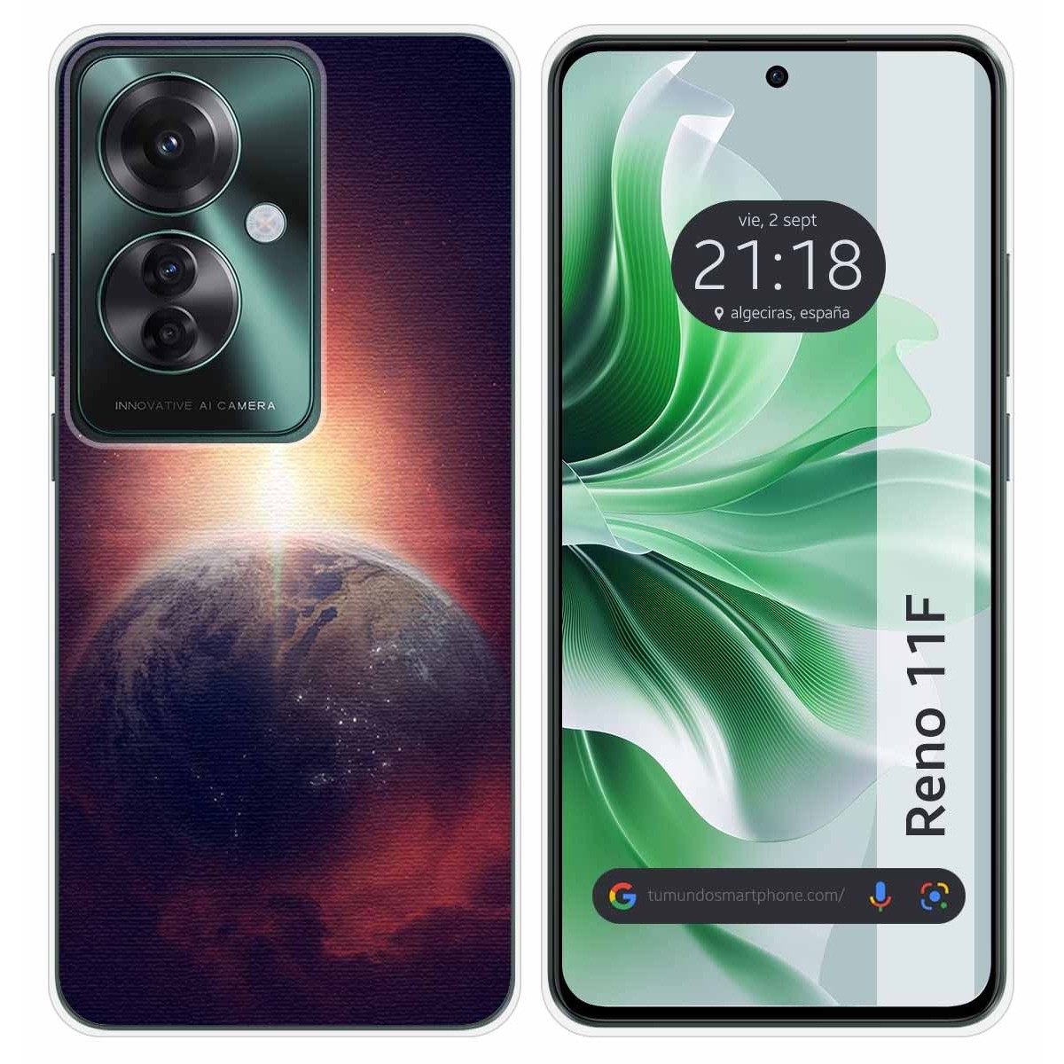 Funda Silicona para Oppo Reno 11F 5G diseño Tierra Dibujos