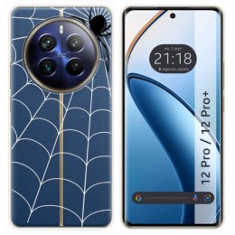 Funda Silicona Transparente para Realme 12 Pro 5G / 12 Pro Plus 5G diseño Araña Dibujos