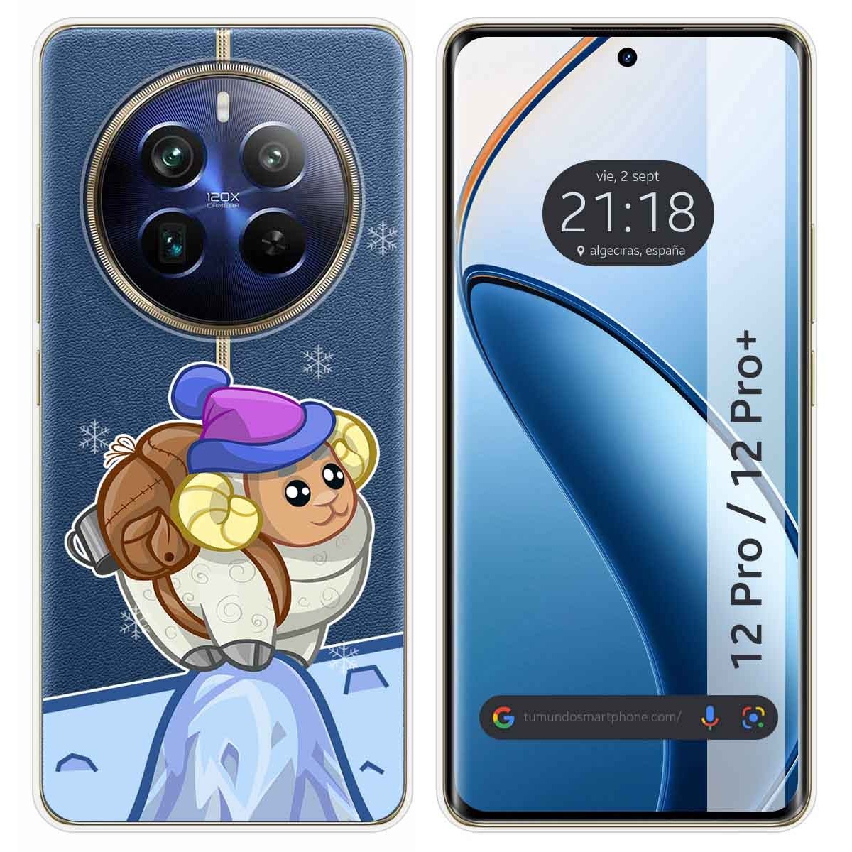 Funda Silicona Transparente para Realme 12 Pro 5G / 12 Pro Plus 5G diseño Cabra Dibujos