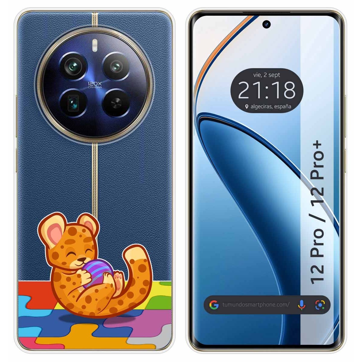 Funda Silicona Transparente para Realme 12 Pro 5G / 12 Pro Plus 5G diseño Leopardo Dibujos