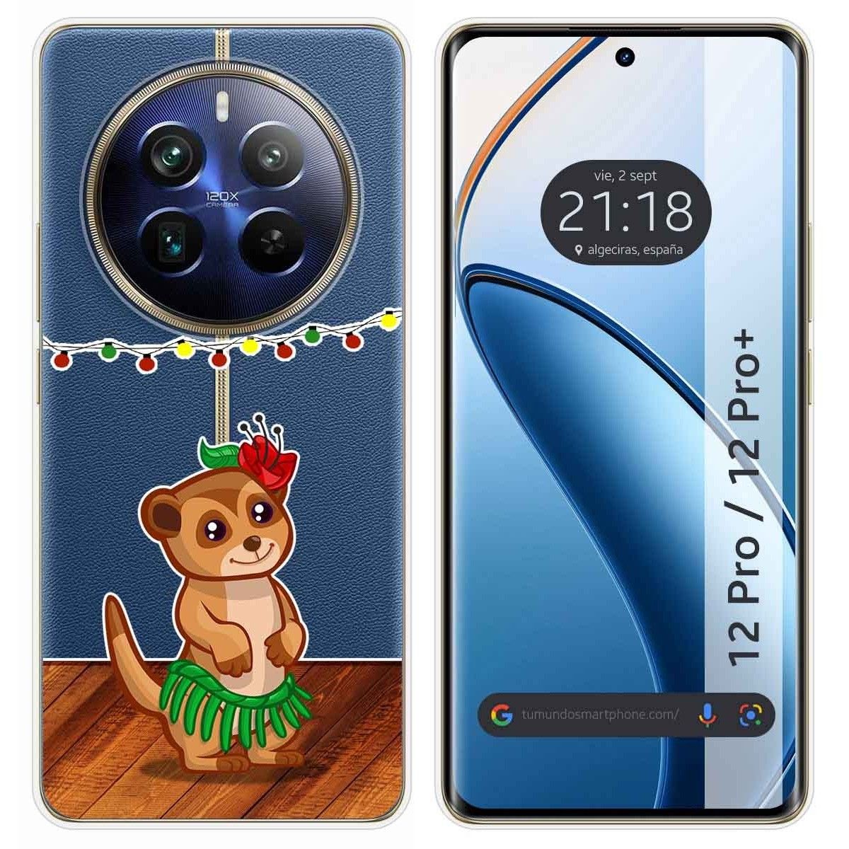 Funda Silicona Transparente para Realme 12 Pro 5G / 12 Pro Plus 5G diseño Suricata Dibujos