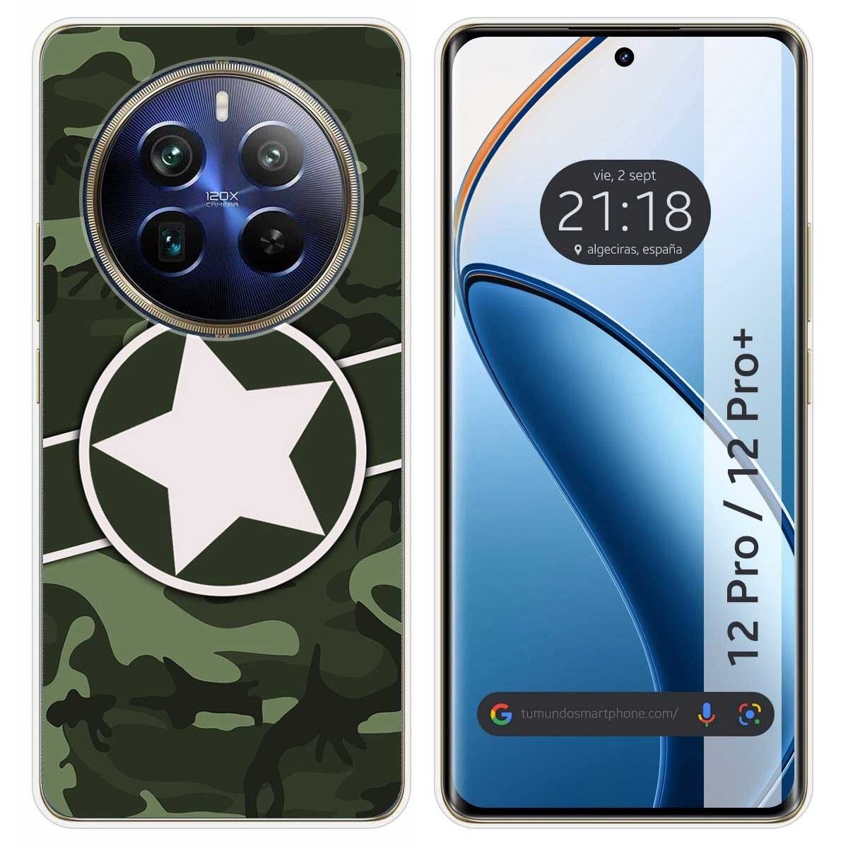 Funda Silicona para Realme 12 Pro 5G / 12 Pro Plus 5G diseño Camuflaje 01 Dibujos